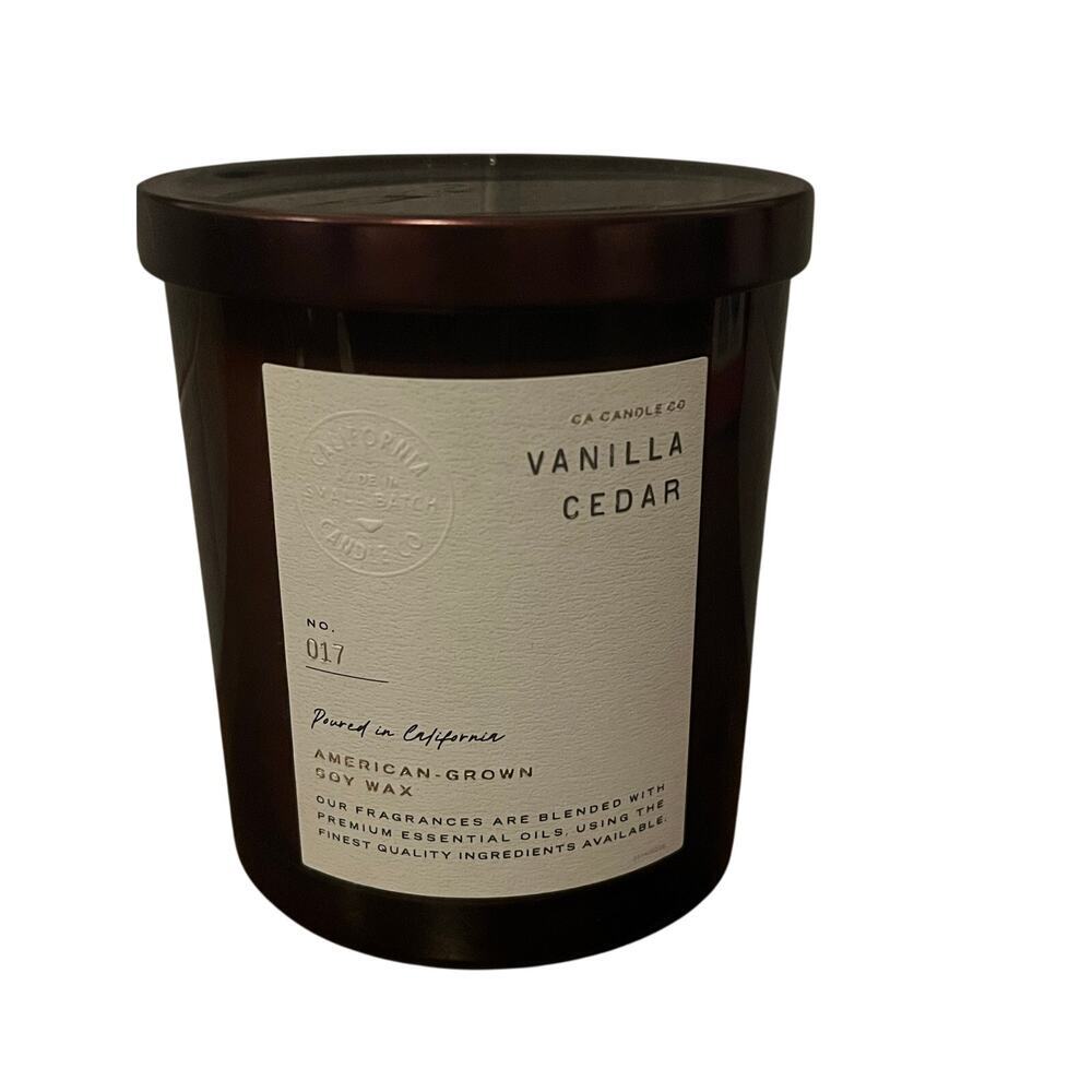 NEW Vanilla Cedar Leoben Candle From California Vegan Soy 9 oz